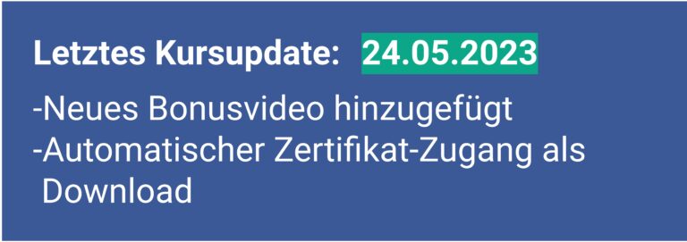 Letztes Kursupdate